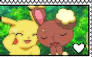 Pikachu and Buneary Stamp