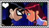 Robin x Starfire Stamp by ShizukanaMono