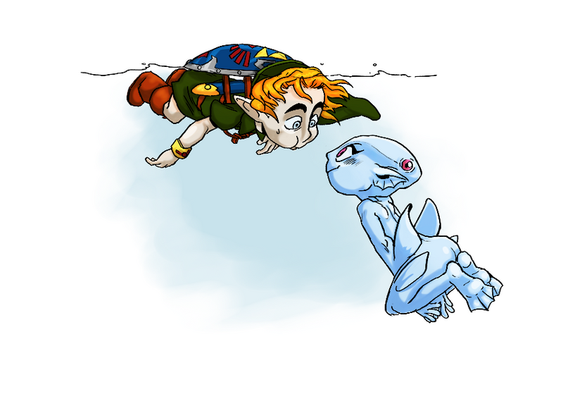 Link and Princess Ruto (colored) by Mabelma on DeviantArt