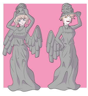 Junko Enoshima And Himiko Toga As Weaping Angels