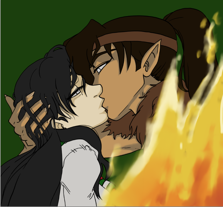 Kouga/Kagome Kiss