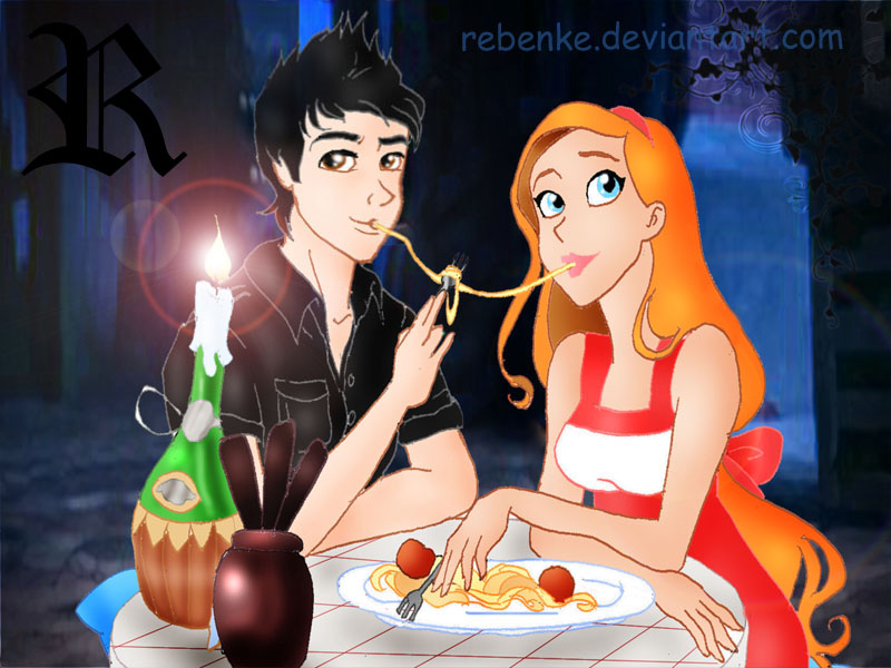 Giselle y Jonas cena disney