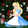 Alice and the red roses