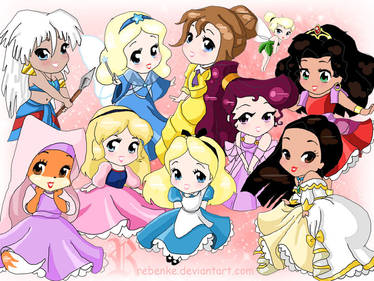Chibi-Disney Princesses 2