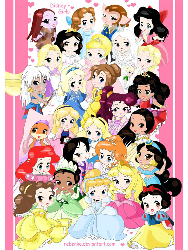 Chibi-princess-girls Disney by rebenke on DeviantArt