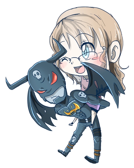 Ariana and Devimon Chibi