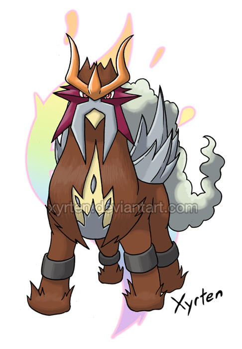 Day 63 - Mega Entei by Xyrten on DeviantArt