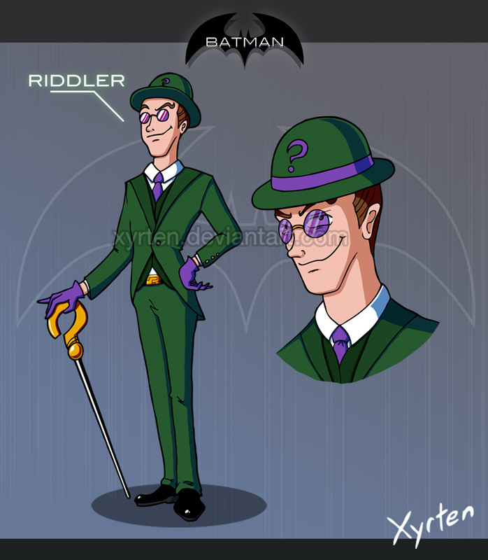 Day 105 - Batman Cartoon concept: The Riddler by Xyrten on DeviantArt