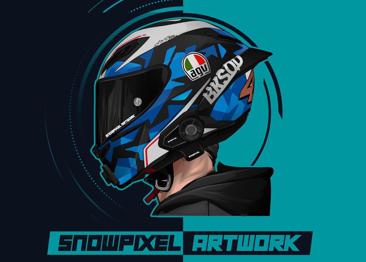 agv cartoon helmet K3-SV Birdy Gloss LRL Motors AGV Helmet by snwpxl on