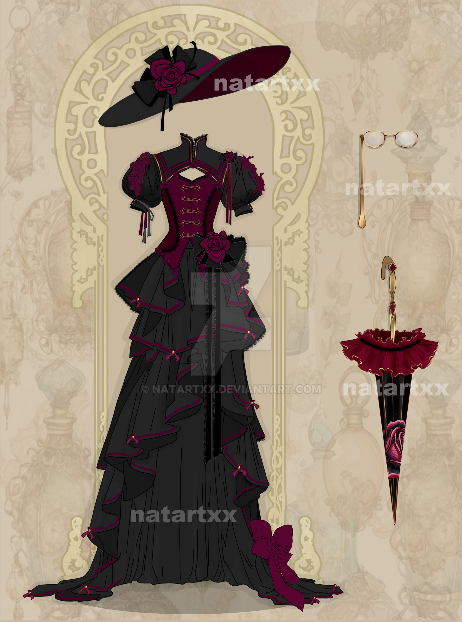 Flyff Rgothic Set The Gothic set 2 of clothes sold by NatArtxx on DeviantArt