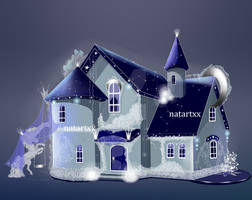 New Year's castle with crystals