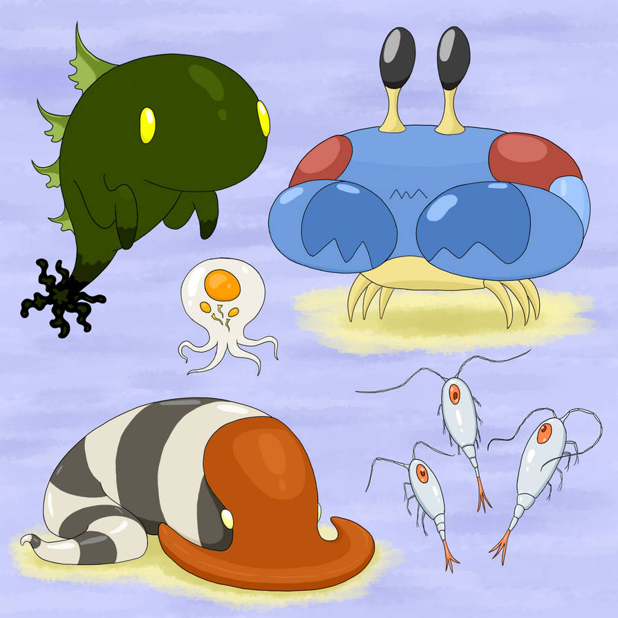 Water Creature Collection by ConcealedCrawfish on DeviantArt