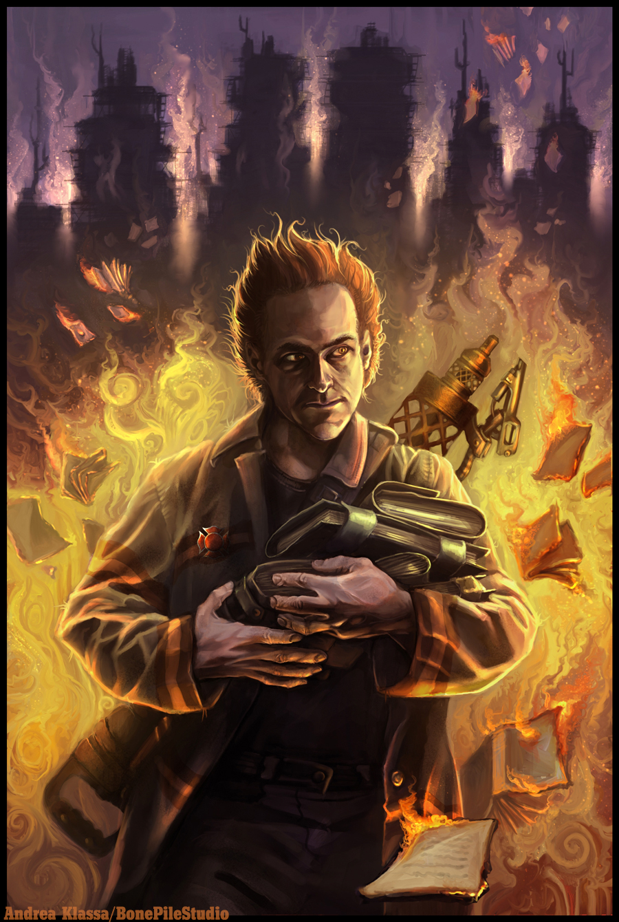 Fahrenheit 451 cover by BonePileStudio on DeviantArt