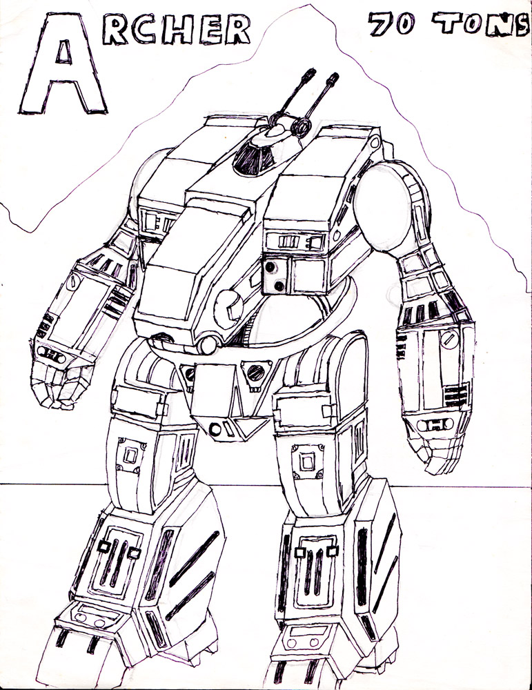 Battletech Razorback Art 90s BattleTech Art - Archer by CycKath on DeviantArt