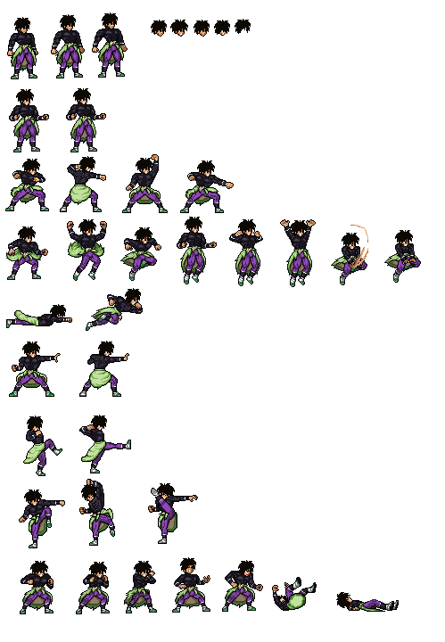 Broly base JUS sprite sheet by DAVITHEANIMATOR227 on DeviantArt