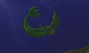 Snivy swimming