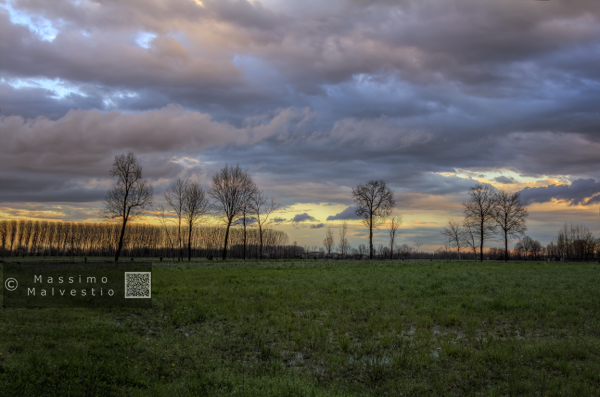 Sunset over the country