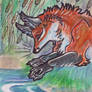 Fox Reflecting Aceo