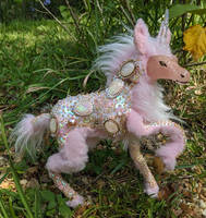 Rose Gold the Japanese Scaled Kirin Art Doll