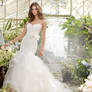 Lace Chic Wedding Dress with Tiered Tulle Skirt