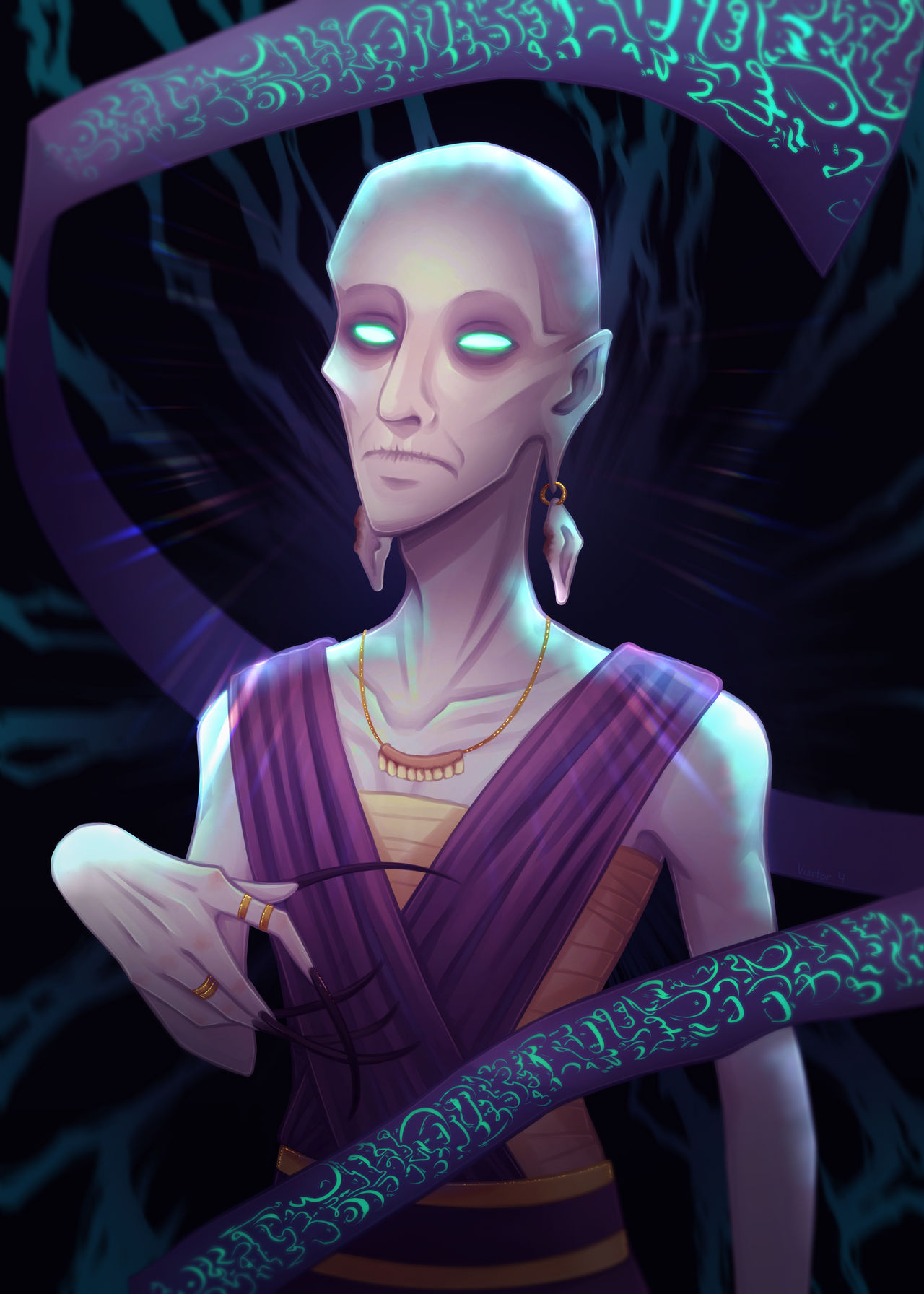 Pathfinder 2e Vampire portrait 4 - Vetalarana by GothAmaterasu on