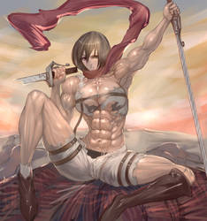 Mikasa Ackerman by SolGravionMegazord