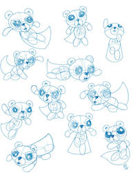 Hero Ted Concept Art Sketch Poses