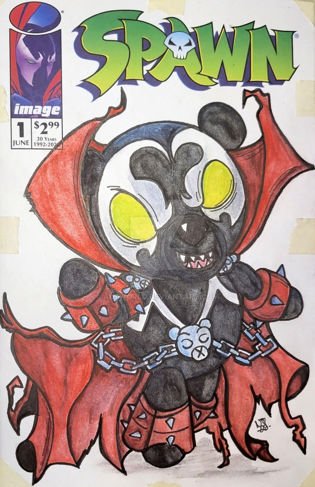 Spawn Comic Book Sketch Cover by altworld on DeviantArt