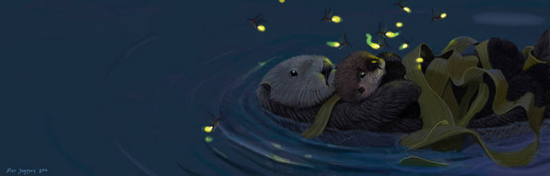 Sea Otters Bookmark