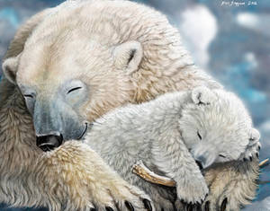 Warmest Place on Earth 2 Polar Bear Family by Psithyrus