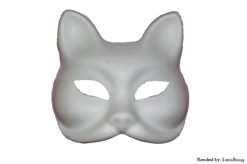 Rended Cat Mask (White) by LucaB2099 on DeviantArt