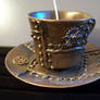 Steampunk Teacup Candle