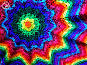 Rainbow Flower Blanket