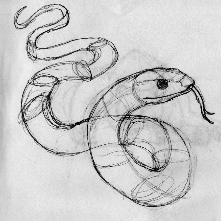 Легкая змейка. Змея карандашом. Рисунки змей. Набросок змеи. Змеи для срисовки.