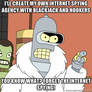 Bender creates his own Internet spying agency...