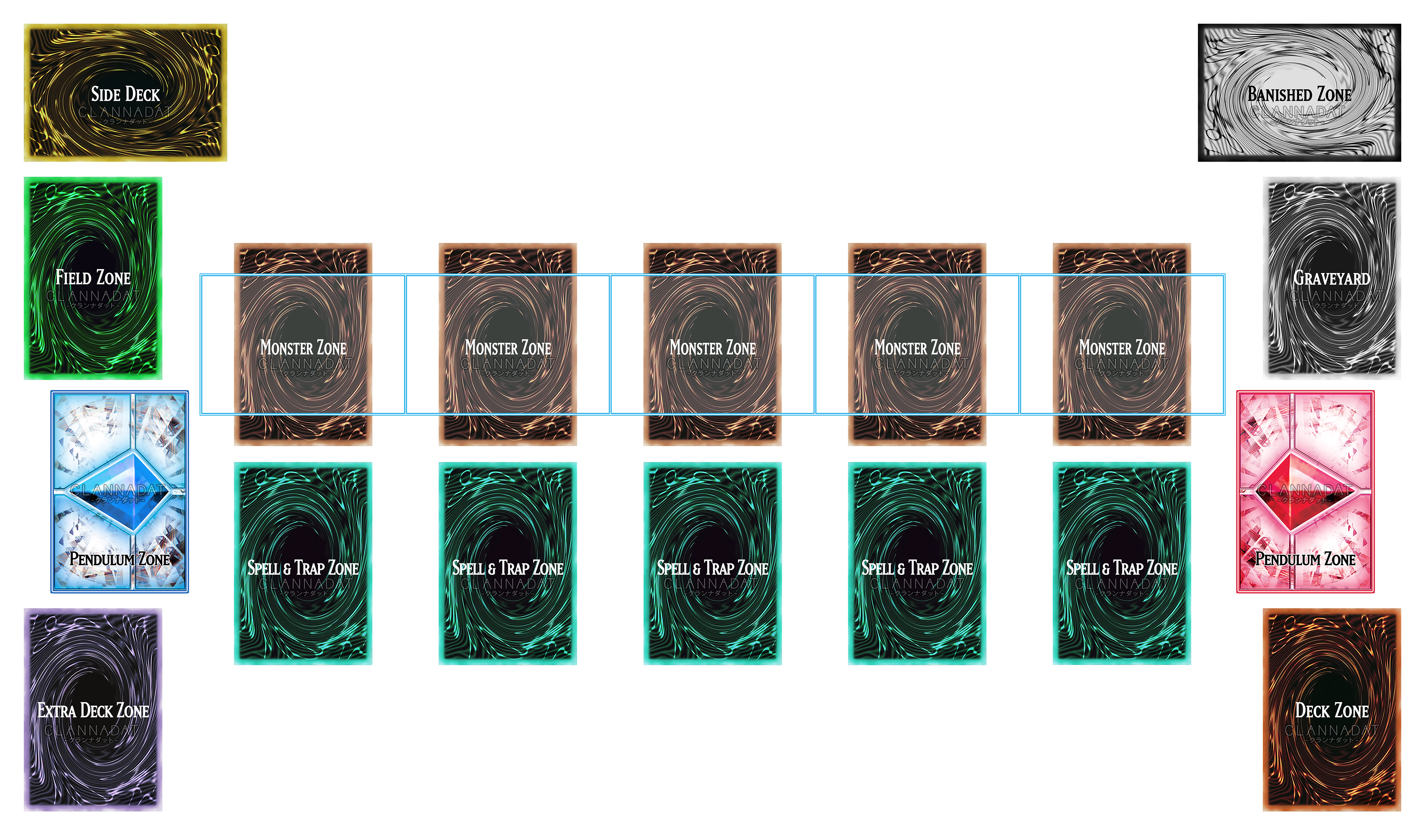 yugioh card zone template Paramint Basic, One-Player (Stitched) - For Playmat - Compatible with Yu-Gi-Oh, TCG - Master Rule Duel Field Zones, Large 1-Player Game Mat Stitched for Yugioh Playmat, 2-Player,Free