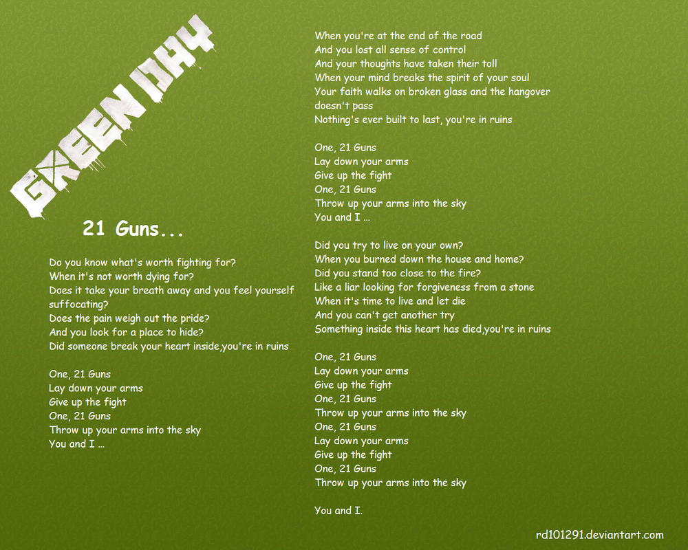 21 guns текст. Грин Дэй 21 Ганс. Green Day 21 Guns. 21 Guns Green Day текст.