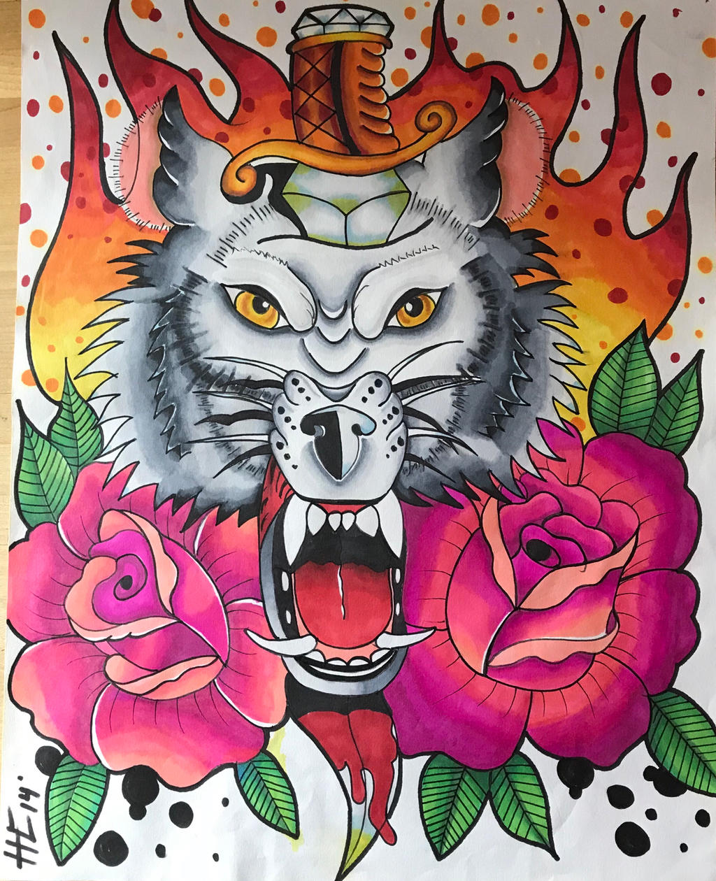 Wolf tattoo flash by hconkle21 on DeviantArt