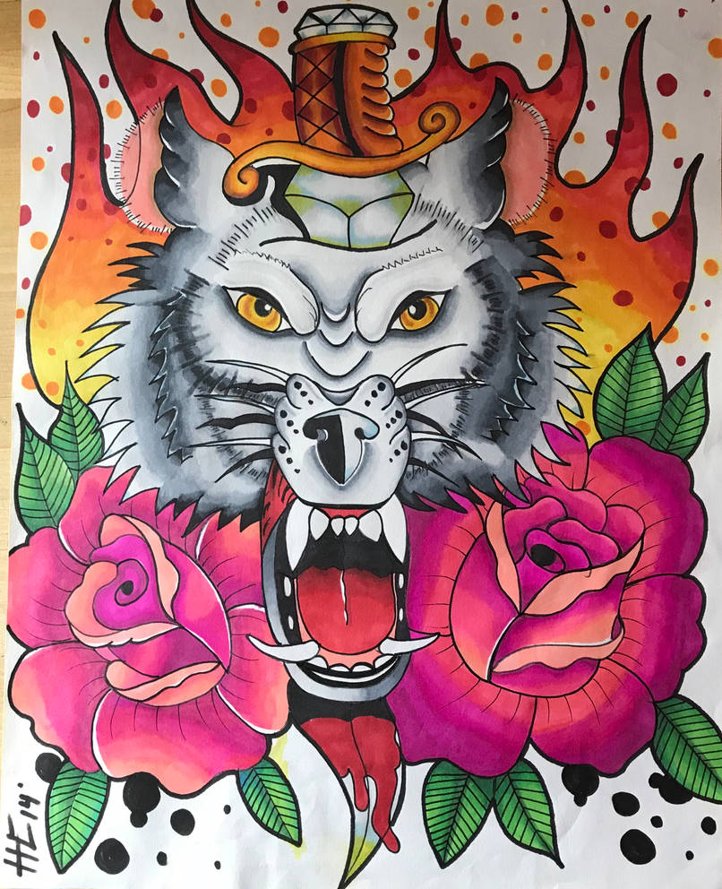 Wolf Tattoo Flash By Hconkle21 On DeviantArt