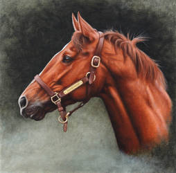 SECRETARIAT  Oil on Panel 10x10