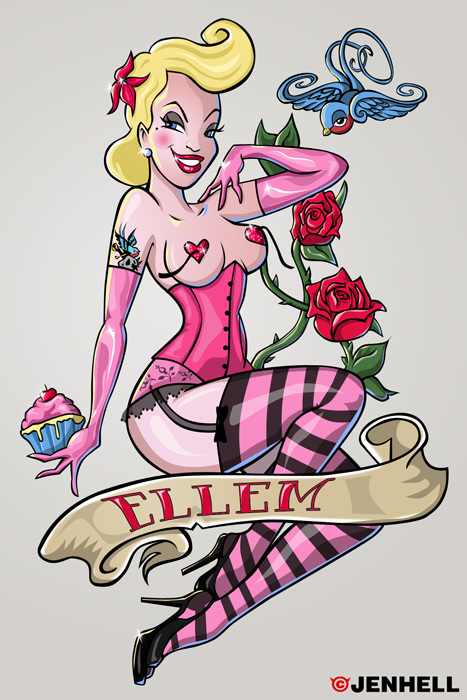 Ellem burlesque pinup