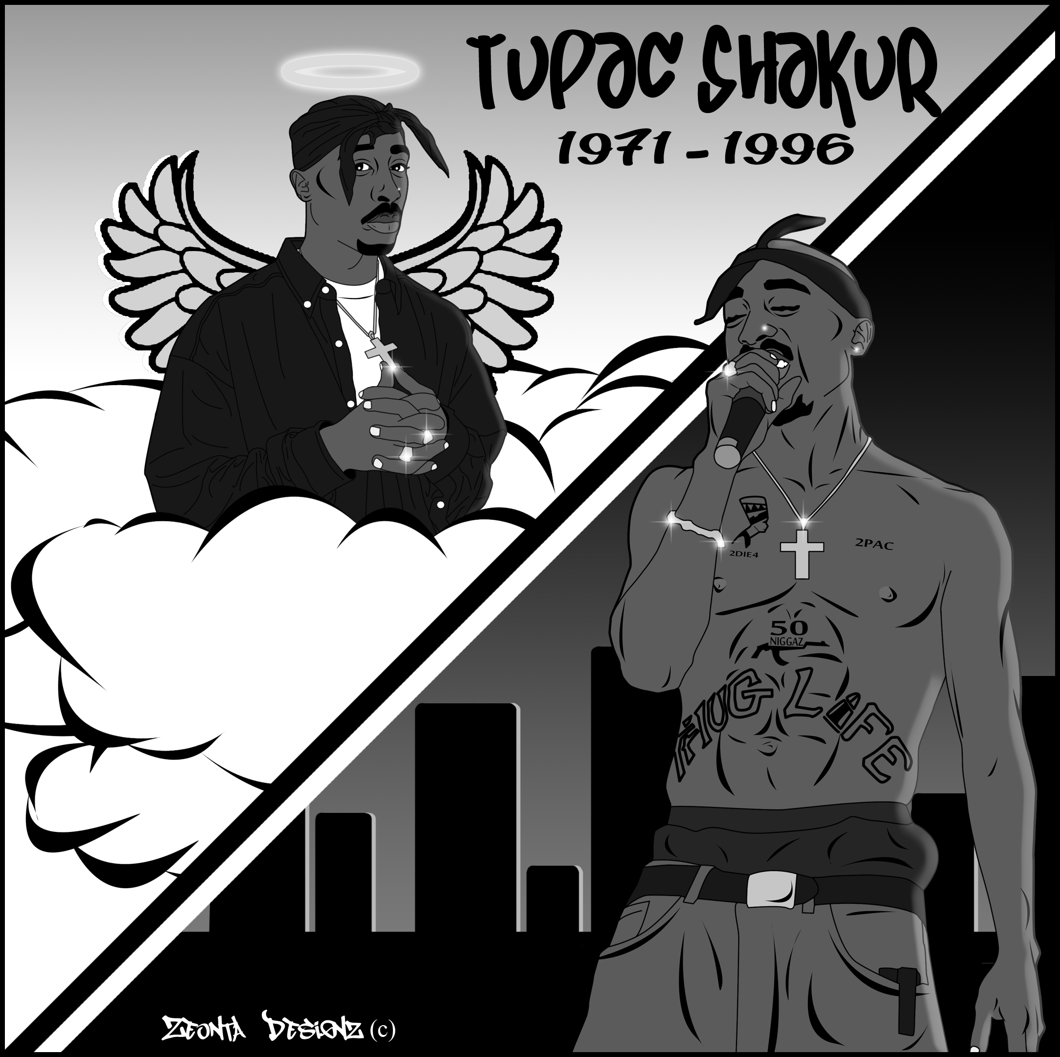 2pac Cartoon Graphic Design (No Color) by ZeontaSmith on DeviantArt 2pac Cartoon Graphic Design (No Color) by ZeontaSmith on DeviantArt