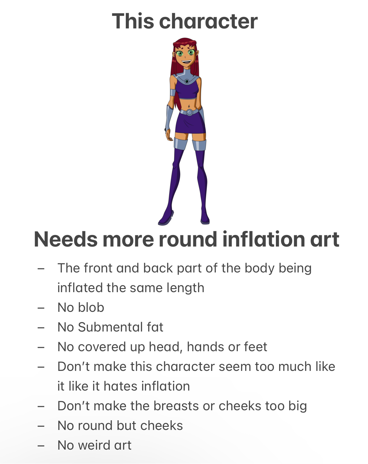 Starfire Over Inflation Starfire (2003) needs more round inflation art by Orijinix on DeviantArt
