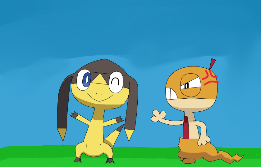 Helioptile and Scraggy