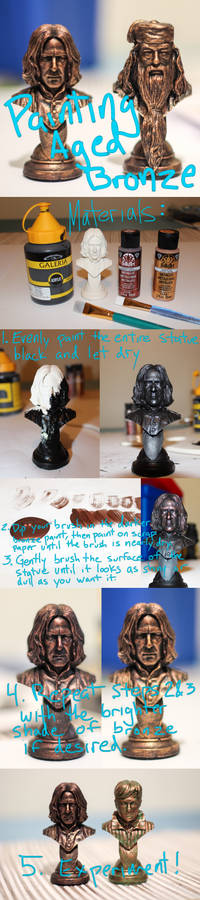 Easy Tutorial: Painting Aged Bronze (Snape Statue)
