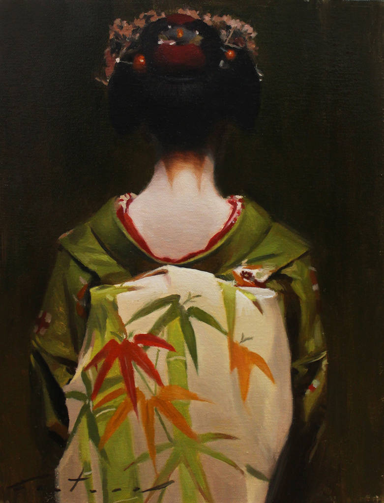 The Scarlet Fringe (Haru) - japanese maiko by philcoutureart The Scarlet Fringe (Haru) - japanese maiko by philcoutureart