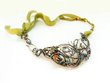 Hot summer wire copper necklace