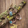 Quartz crystal rings