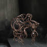 Betta fish wire sculpture