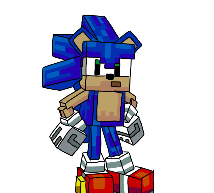 Minecraft Sonic By Yoshisquad05 On DeviantArt